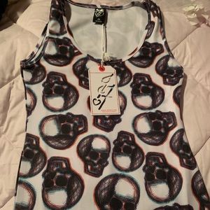 Iron fist white skull of doom tank dress midi